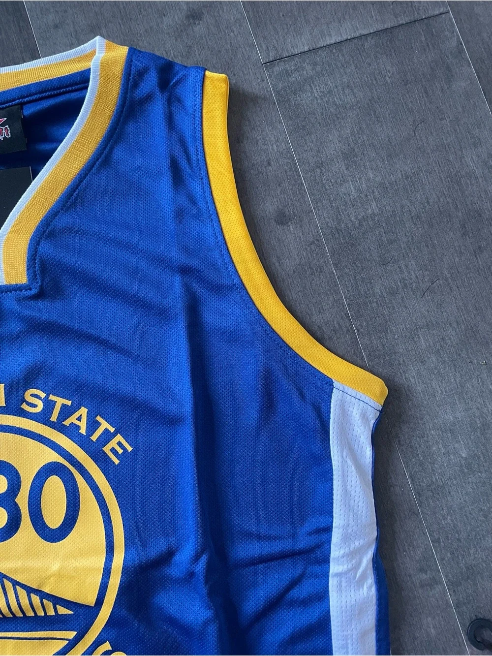 Stephen Curry #30 Blue and Yellow warriors away Basketball Jersey and Shorts Set